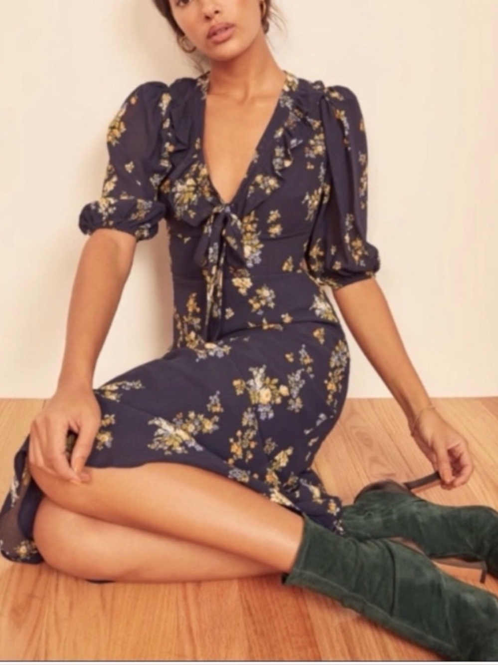 Reformation Brook Vittoria Floral Midi Dress - Picture 4 of 17